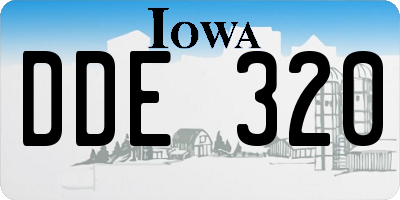 IA license plate DDE320