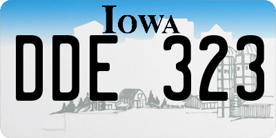 IA license plate DDE323
