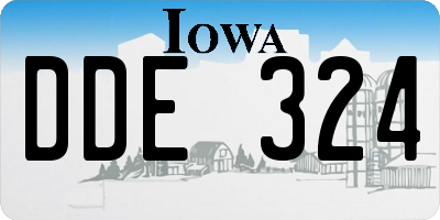 IA license plate DDE324