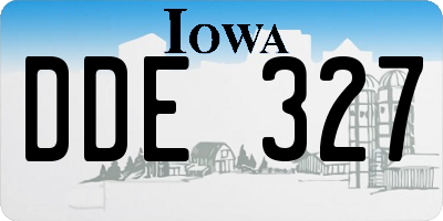 IA license plate DDE327