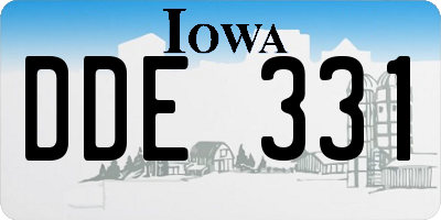 IA license plate DDE331