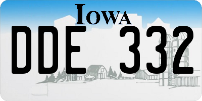 IA license plate DDE332