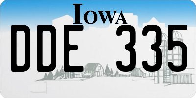 IA license plate DDE335
