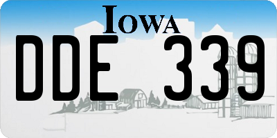 IA license plate DDE339