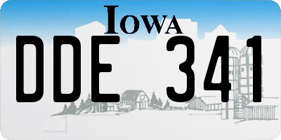 IA license plate DDE341