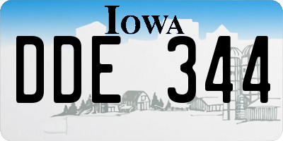 IA license plate DDE344