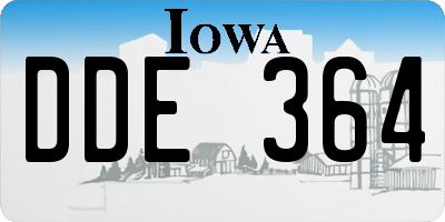 IA license plate DDE364