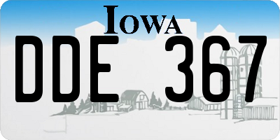 IA license plate DDE367