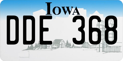 IA license plate DDE368