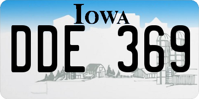 IA license plate DDE369