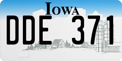 IA license plate DDE371
