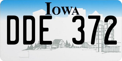 IA license plate DDE372