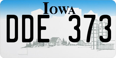 IA license plate DDE373