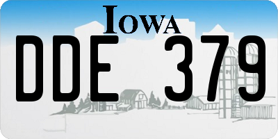 IA license plate DDE379