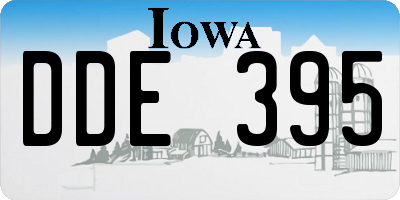 IA license plate DDE395