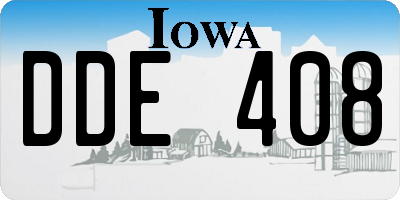 IA license plate DDE408