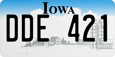 IA license plate DDE421