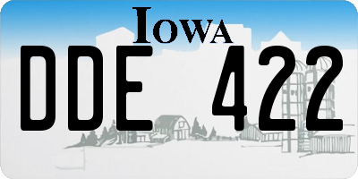 IA license plate DDE422