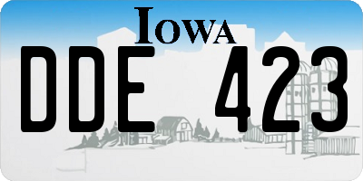 IA license plate DDE423