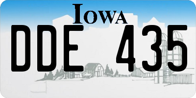 IA license plate DDE435