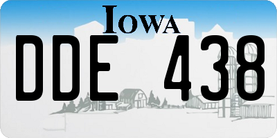 IA license plate DDE438