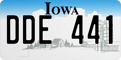 IA license plate DDE441