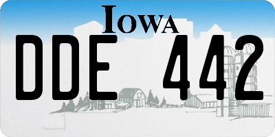 IA license plate DDE442