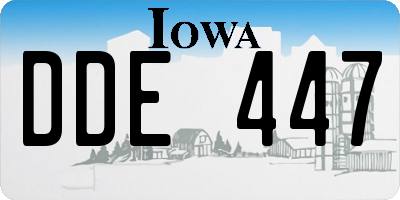 IA license plate DDE447