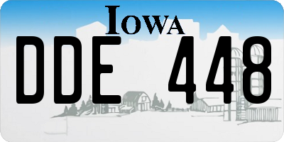 IA license plate DDE448