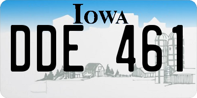 IA license plate DDE461