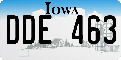 IA license plate DDE463
