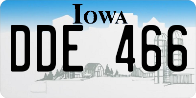 IA license plate DDE466