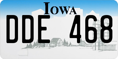 IA license plate DDE468