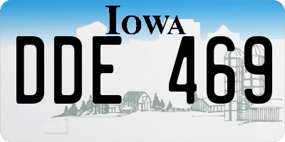 IA license plate DDE469