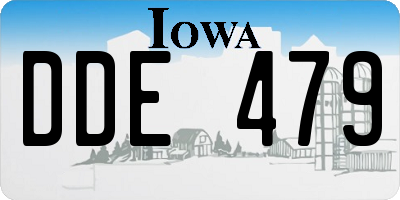 IA license plate DDE479