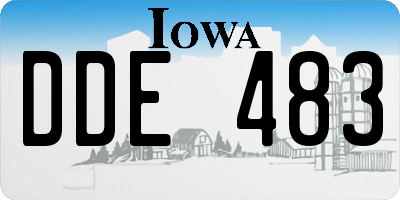 IA license plate DDE483