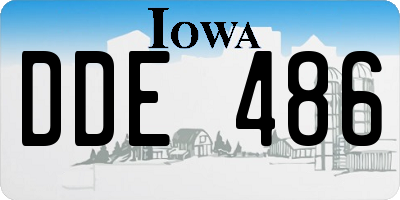 IA license plate DDE486
