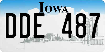IA license plate DDE487