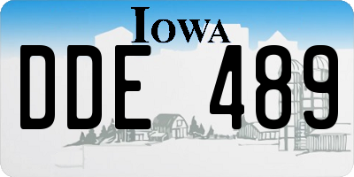 IA license plate DDE489