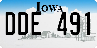 IA license plate DDE491
