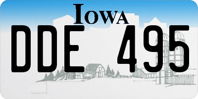 IA license plate DDE495