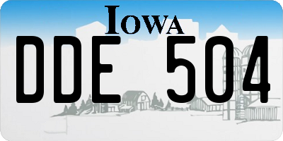 IA license plate DDE504