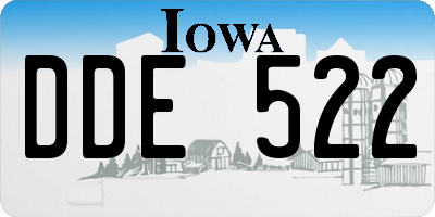 IA license plate DDE522