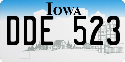 IA license plate DDE523