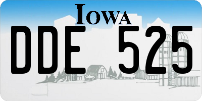 IA license plate DDE525