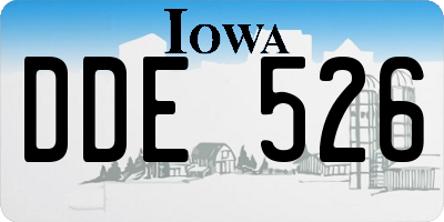 IA license plate DDE526