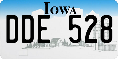 IA license plate DDE528