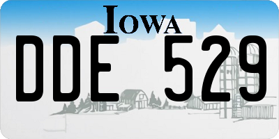 IA license plate DDE529