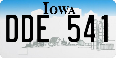 IA license plate DDE541