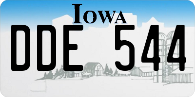 IA license plate DDE544